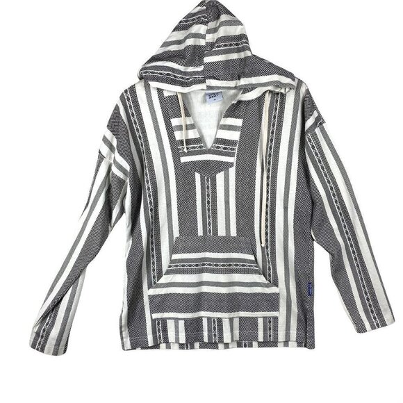 Spirit Jersey Grey Striped Hooded Sweatshirt- XS - Picture 1 of 9